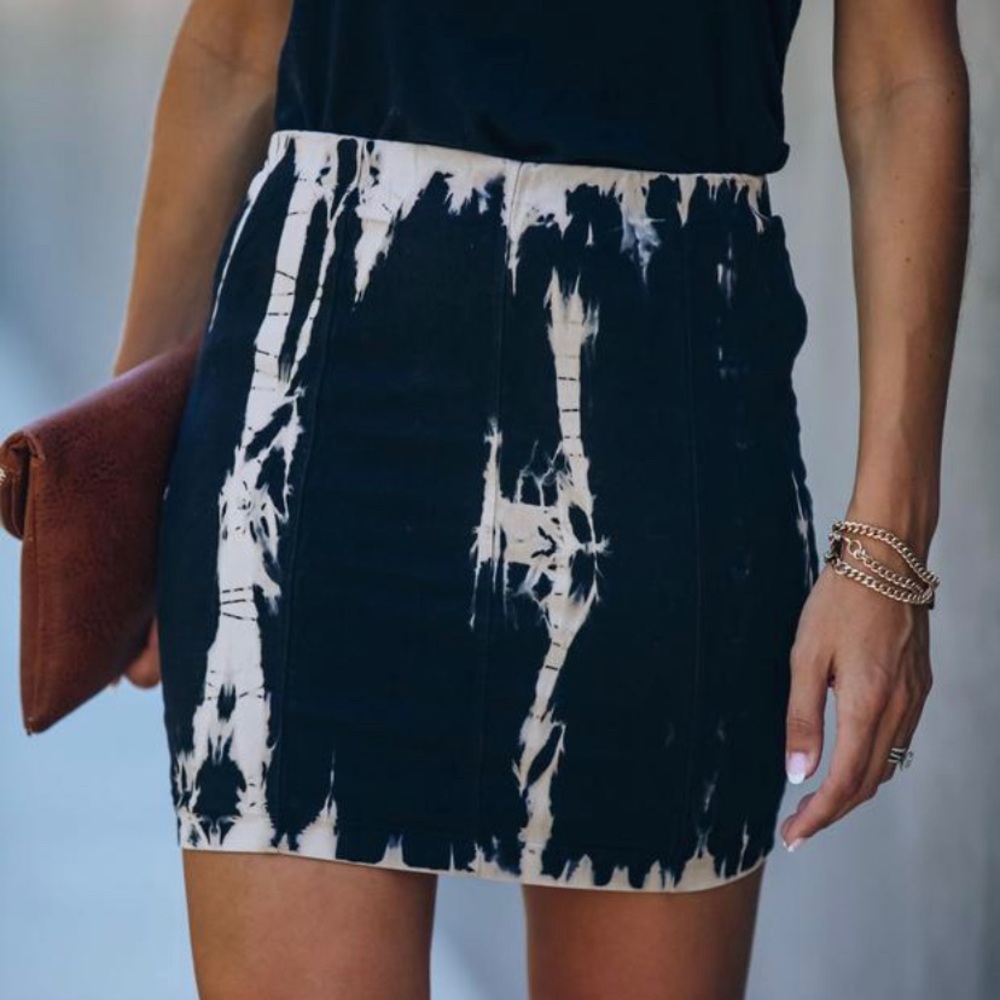 Vici Trix Cotton+ Tennel Tie Dye Mini Skirt